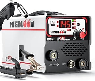 Flux Core Mig Welder 110V - 145A 3 in 1 Gasless MIG/Stick/Lift TIG Welding Machine Synergic Control IGBT Inverter Multiprocess Portable Wire Feed Welder